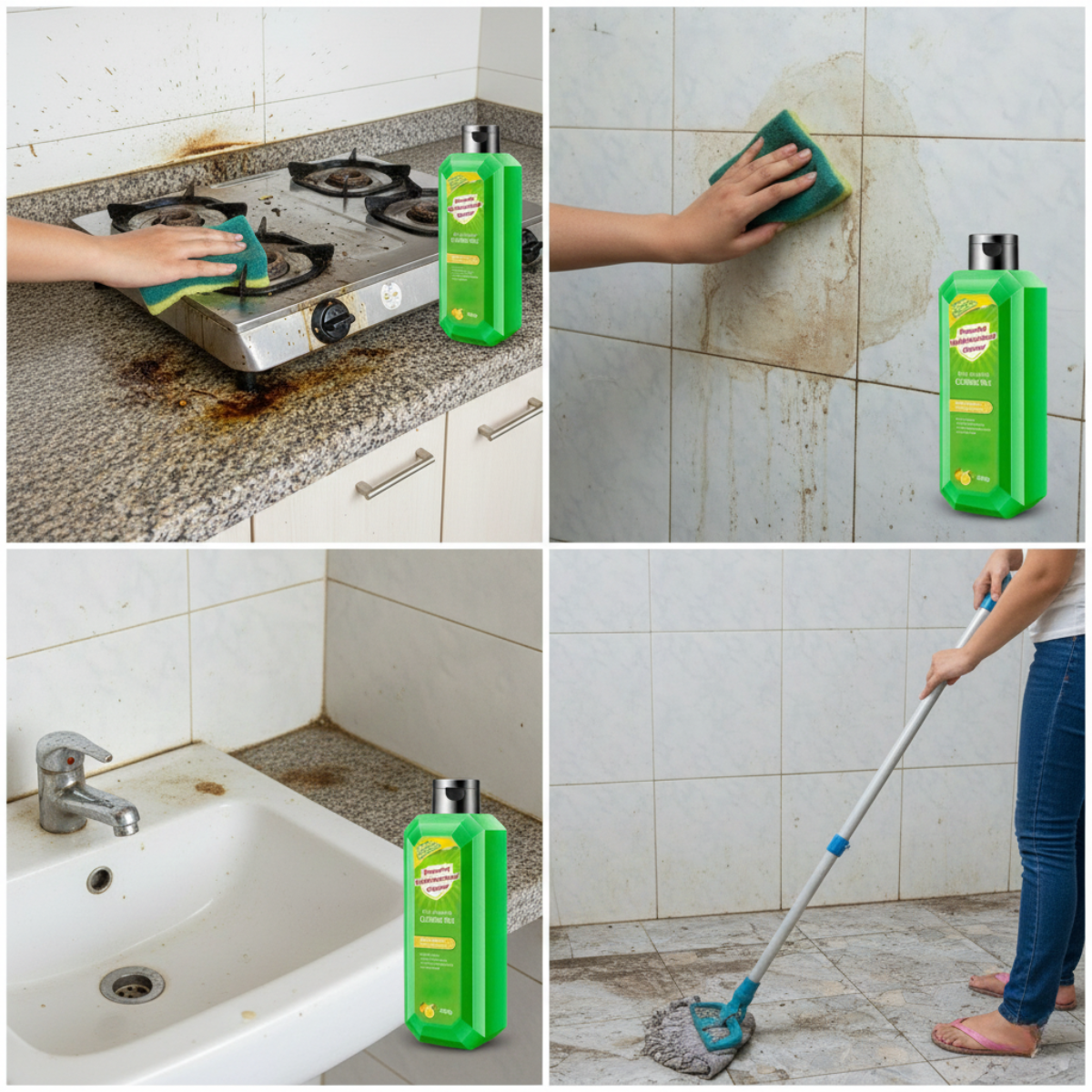 🔥 Powerful Multi-Functional Cleaner  (Pack of 4)