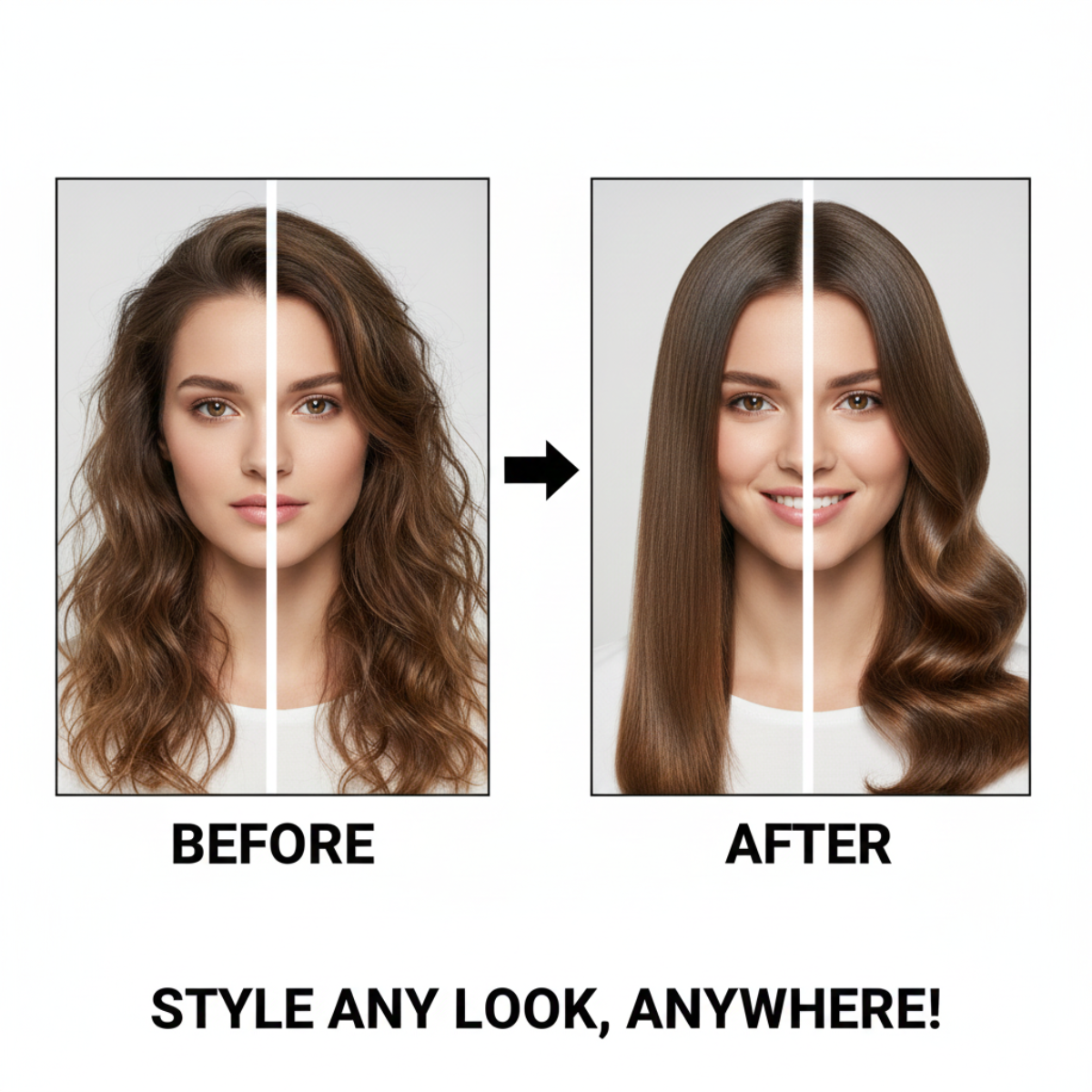 2-in-1 Mini Hair Straightener and Curler