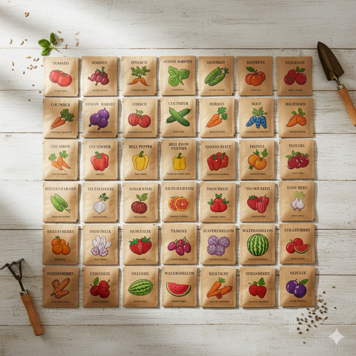 45 Varieties of Fruit and Vegetable Seeds