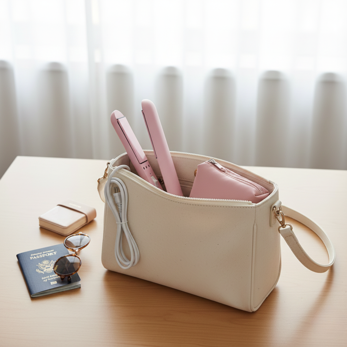 2-in-1 Mini Hair Straightener and Curler