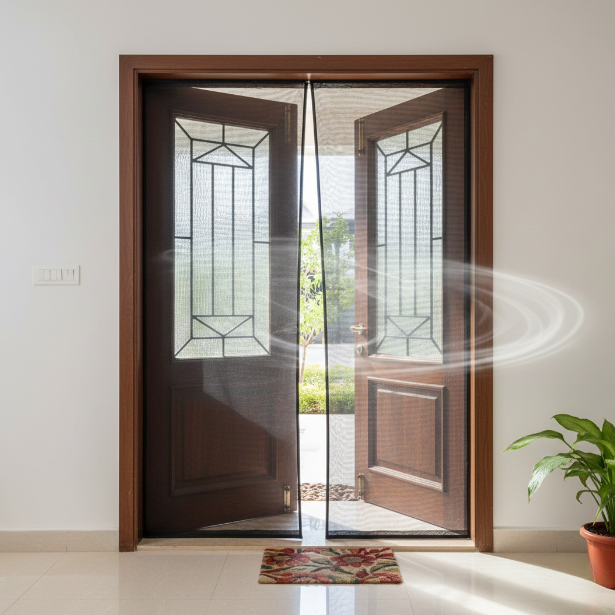 Mesh Screen Net Home Magnetic Foldable Anti Mosquito Door Curtains