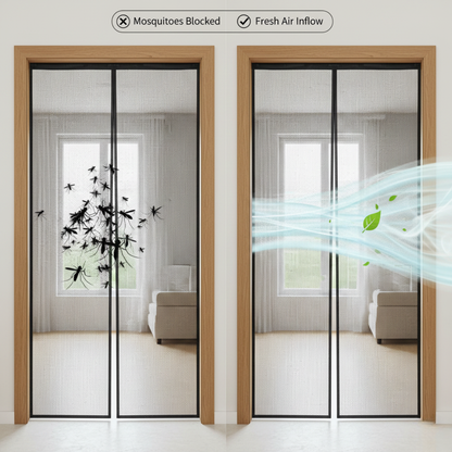 Mesh Screen Net Home Magnetic Foldable Anti Mosquito Door Curtains