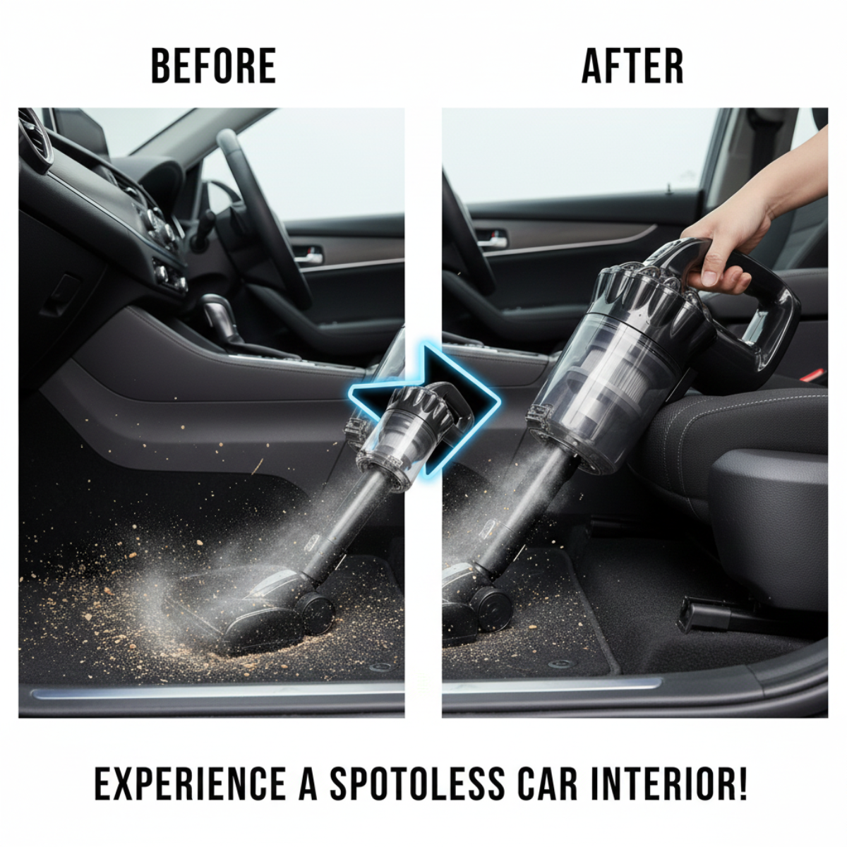 FM 🚗 Deep Clean Your Car in Minutes – Powerful Portable Vacuum Car Cleaner 💨