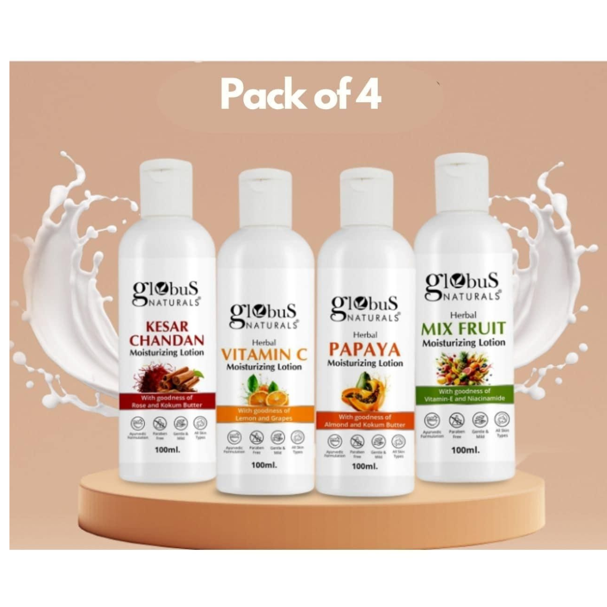 Herbal Moisturizing Lotion 100 ml each Pack of 4