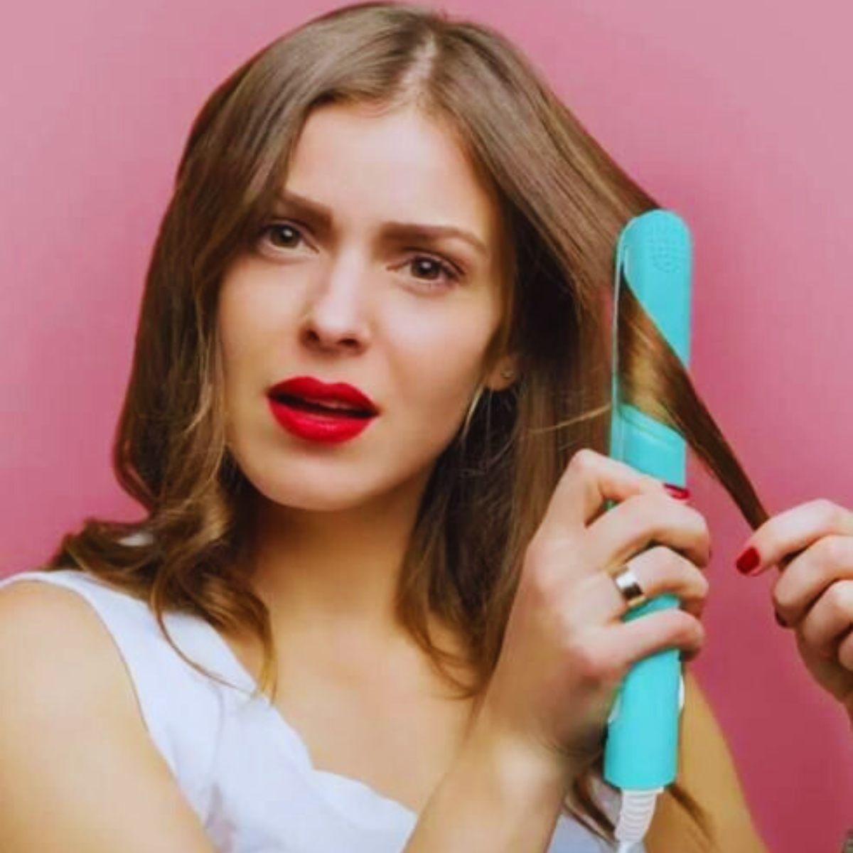 2-in-1 Mini Hair Straightener and Curler