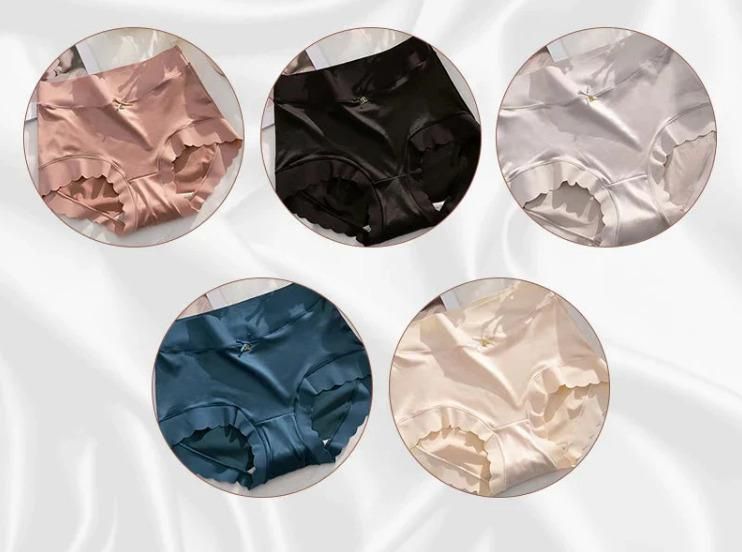 💖 Satin Ice Silk Seamless Panties (Pack of 1)