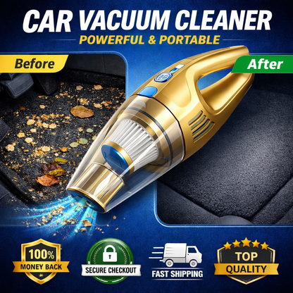 FM 🚗 Deep Clean Your Car in Minutes – Powerful Portable Vacuum Car Cleaner 💨