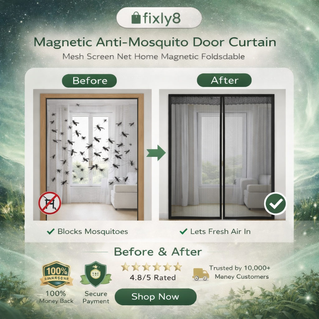 Mesh Screen Net Home Magnetic Foldable Anti Mosquito Door Curtains