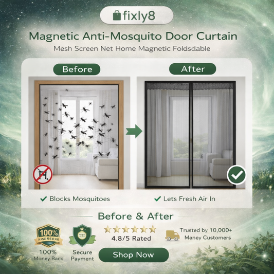Mesh Screen Net Home Magnetic Foldable Anti Mosquito Door Curtains