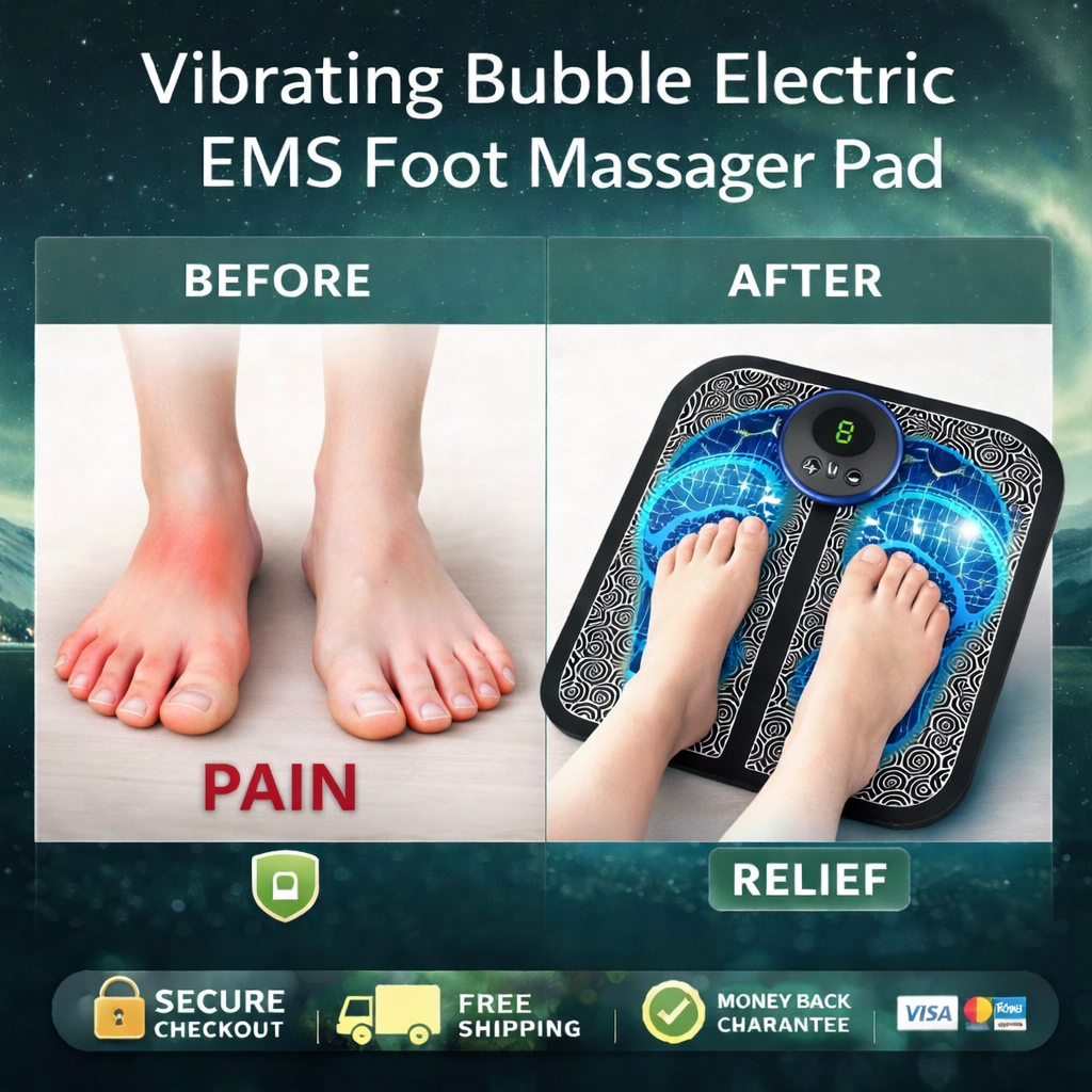 Vibrating Bubble Electric Ems Foot Massager Pad