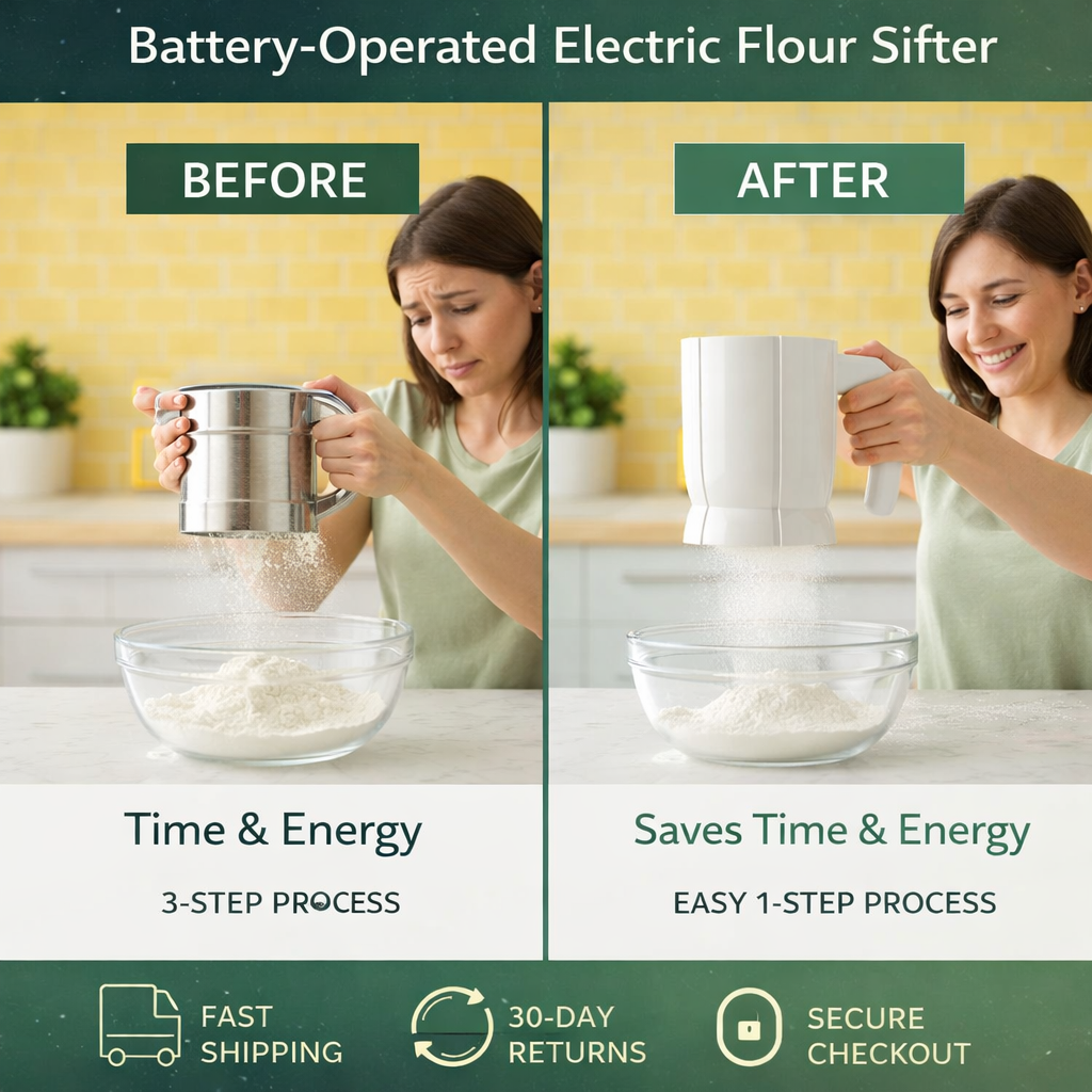 🥣 Battery Operated Electric Flour Sifter