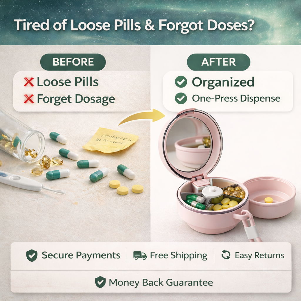 Medicine Pill Mini  Organizer Container