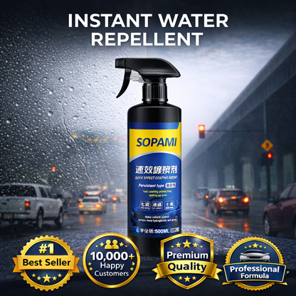 SOPAMI Car Nano Coating Spray – Instant Mirror Shine, Water Repellent Protection, Long Lasting Gloss Car Polish Spray (500ML)