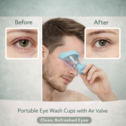 Portable Eye Cups for Eye Wash with Air Valve